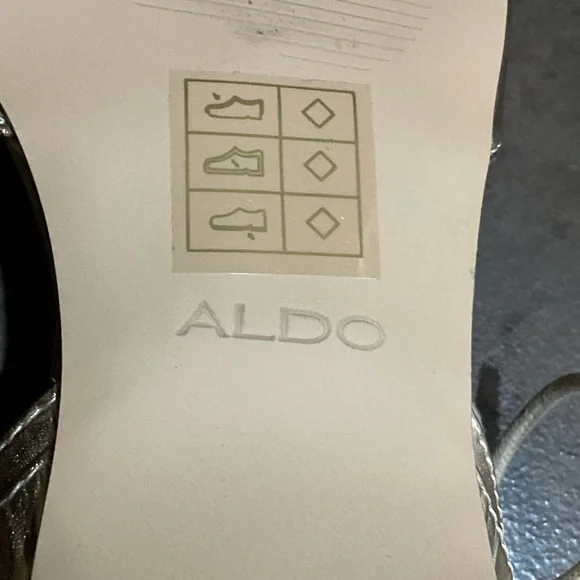 Aldo Metallic Strappy Sandals 8.5 - Picture 8 of 10
